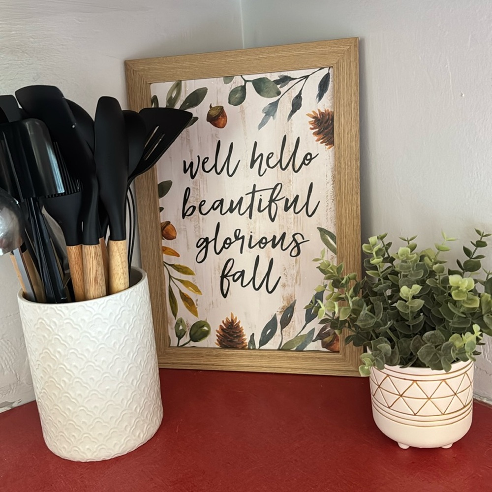 Well, hello, beautiful, gorgeous fall decorative sign